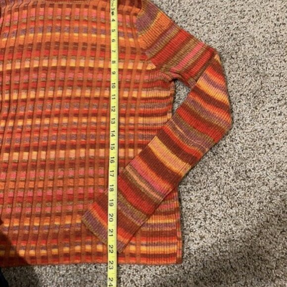 Anthropologie Moth Orange Turtleneck Sweater - size Medium - Picture 8 of 10
